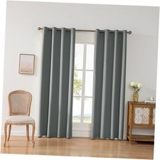 Blackout Curtains, Used for Heat Insulation 52"W x 54"L (Pack of 2) Iron-grey Blackout Curtains, Used for Heat Insulation 52"W x 54"L (Pack of 2) Iron-grey - Image 1
