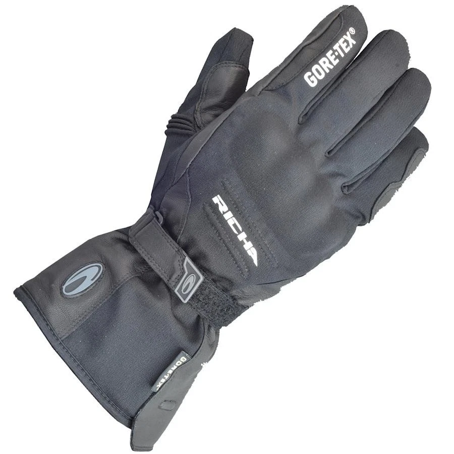 Richa Gore-Tex Motorcycle Gloves Ice Polar GTX Black Waterproof Urban Touring