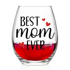 Best Mom Ever Wine Glass, Cool Mother Wine Glass, Christmas Mother's Day Gifts