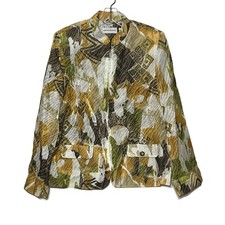 Alfred Dunner Women's Size 12 Abstract Print Lightweight Blazer Jacket