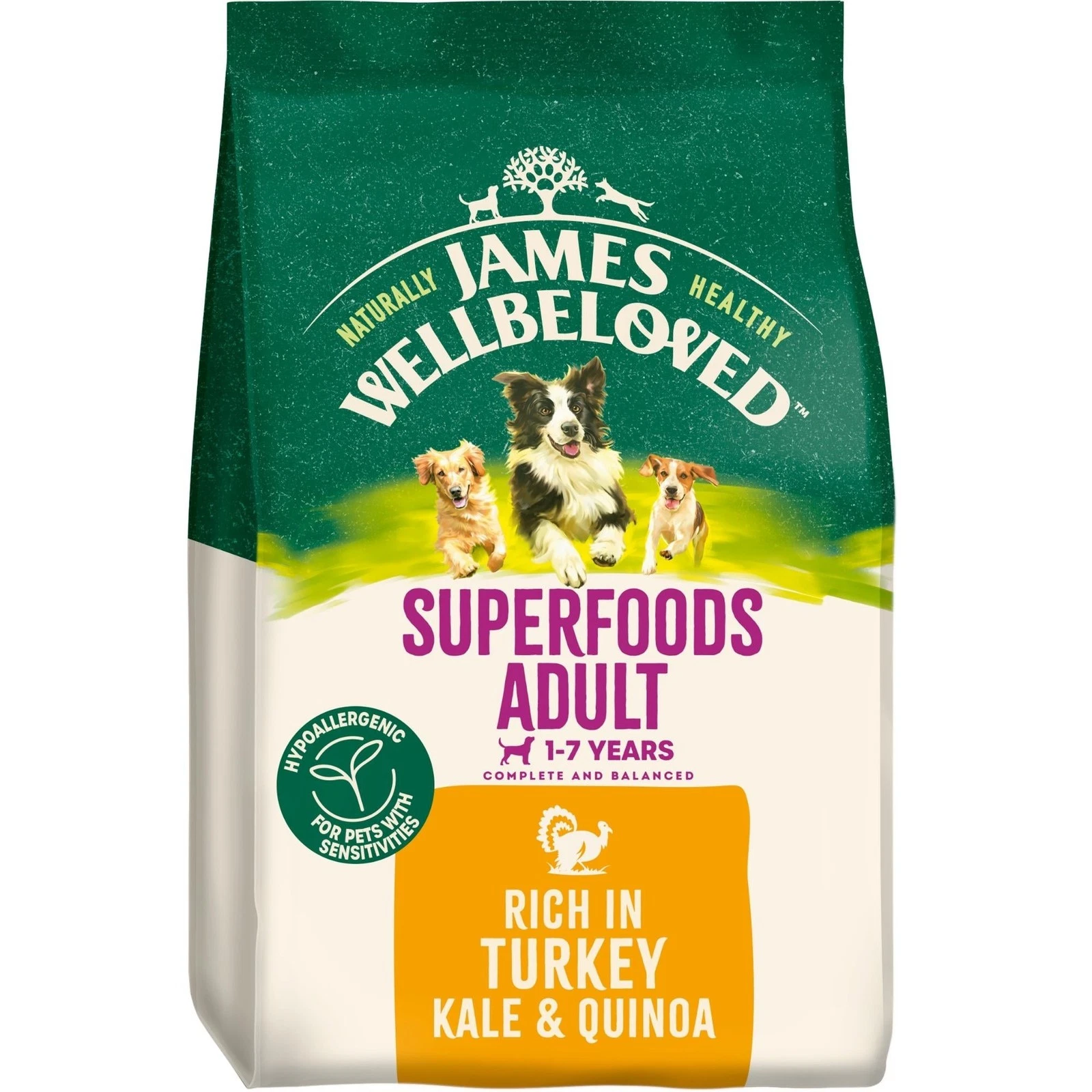 James Wellbeloved Superfoods Adult Turkey 10kg
