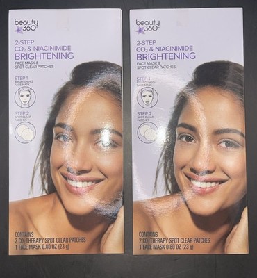 2 Beauty 360 2 Step CO2 Niacinimide Facial Mask And Spot Patches