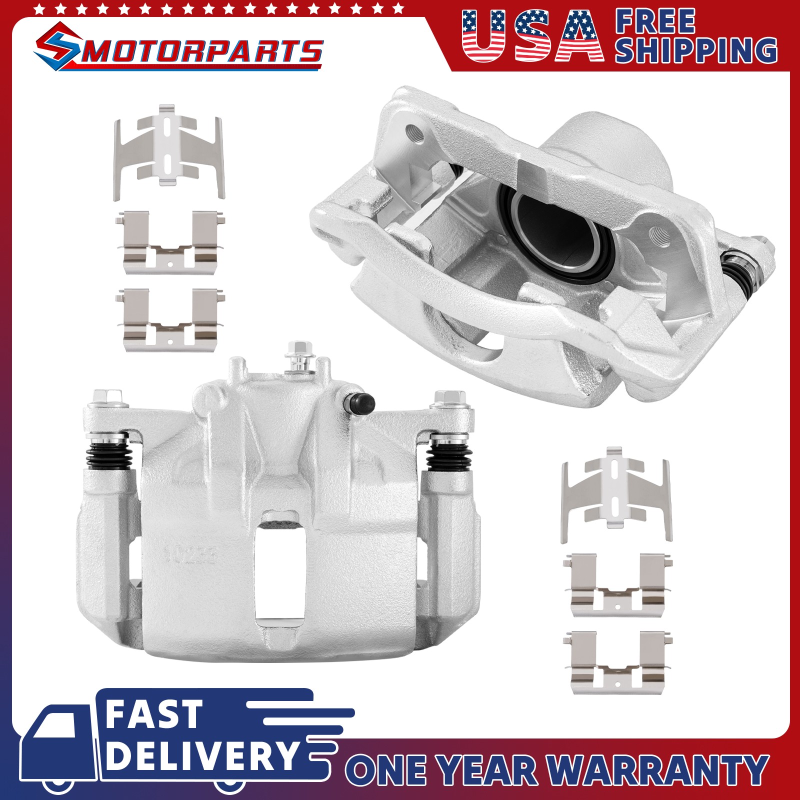 Pair Front Brake Calipers w/ Bracket For 1991-01 Honda CR-V Accord Acura