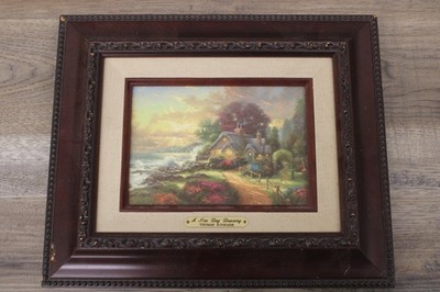 Thomas Kinkade A New  Day Dawning  Framed Accent Print With COA