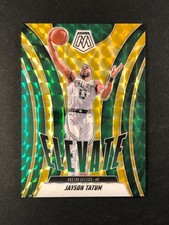 2024-25 Mosaic Jayson Tatum Elevate #4 Mosaic Reactive Yellow 70/99 SP Celtics