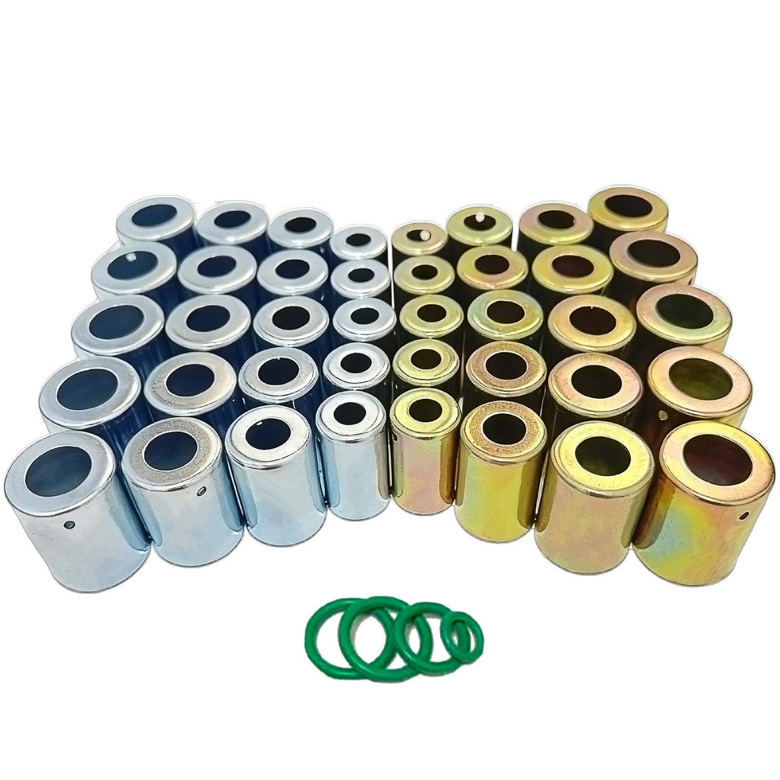 40PCS Hose Ferrule Set for Air Conditioning Hydraulic Hoses, Zinc Coated