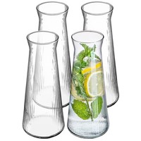 Kadax Glaskaraffe, Wasserkaraffe Aus Glas, 1L, 4 StüCk