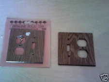 SOLID OAK COMBINATION SWITCH/OUTLET PLATE DESIGN HOUSE 