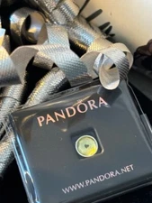 Pandora Floating Charm August Birthstone Peridot Green Round For Locket 792175PE