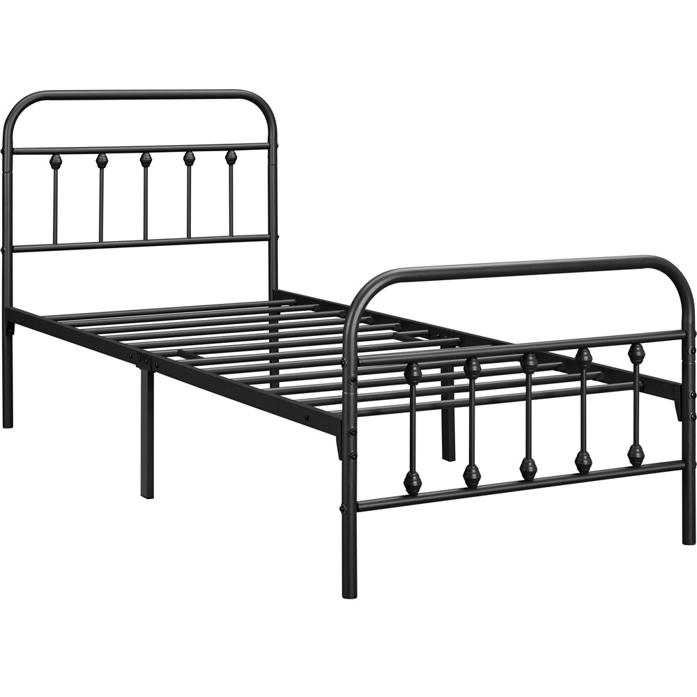 Metal Bed Frame Vintage Iron Platform Bed with High Headboard Used eBay
