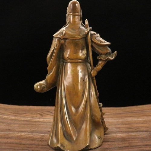 Bronze Guan Gong Yu Yunchang Warrior Statue Antique Collection Fengshui Dec - Picture 5 of 8