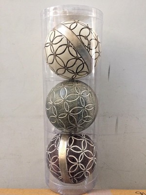 Decorative Orbs Set Of 3 Decorative Balls 4 Table Top Orbs For