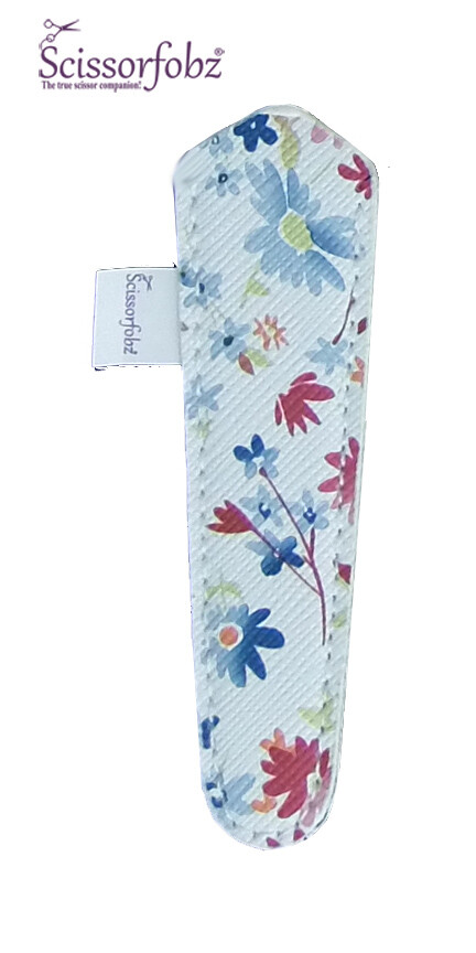 SCISSORFOBZ Designer Scissors Sheath Cover Single Small White Multicolor Floral
