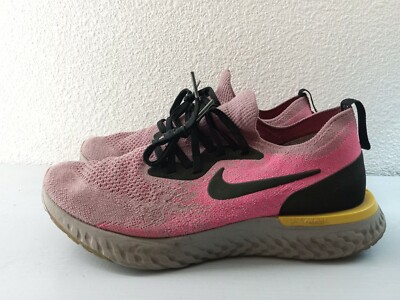 Nike Epic React Flyknit Womens Size 8.5 Pink Athletic Running Shoes AQ0070-500