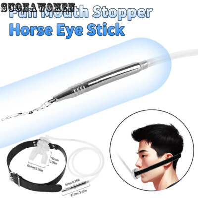 Hollow Eye Stick Chastity Tube Sound Dilators Urinal Flow Mouth Plug Gag for Men