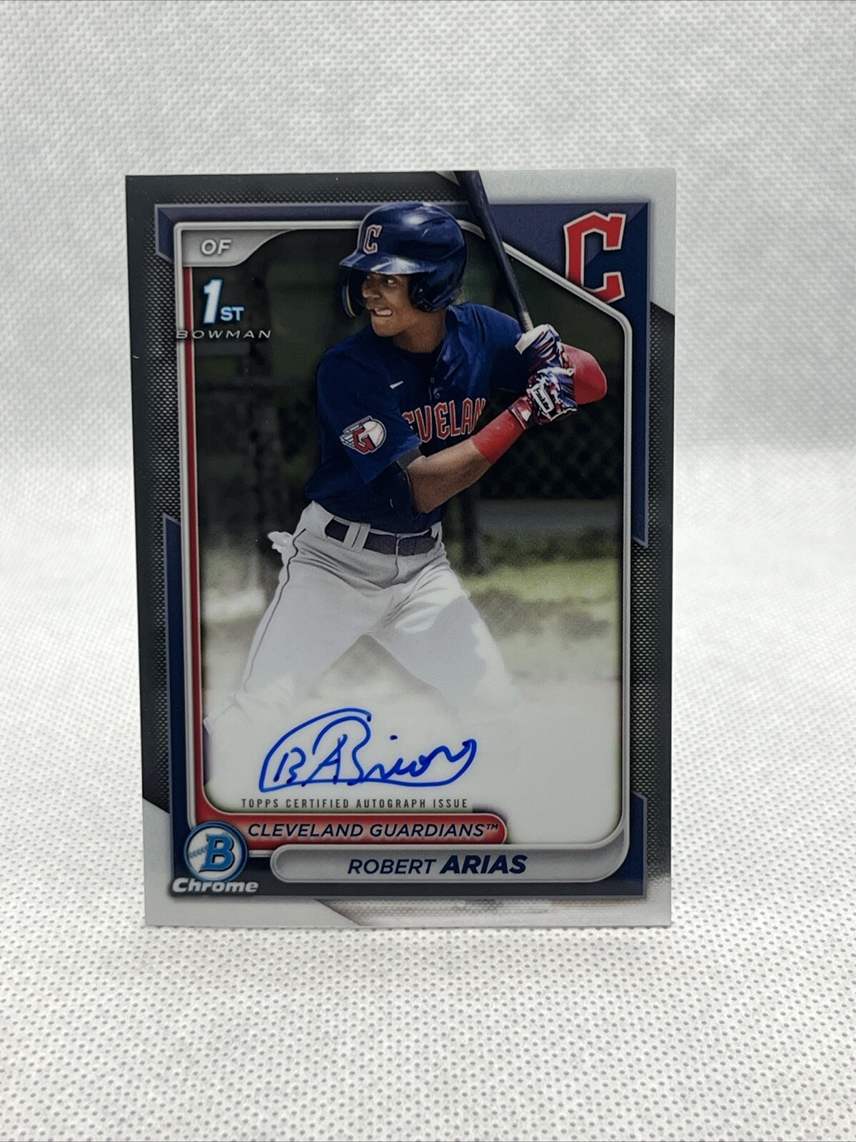 2024 Bowman Chrome Robert Arias 1st Autograph #CPA-RA Guardians