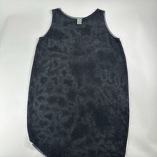 American Age Womens Sleeveless Sweater Dress Sz S Black Casual Asymmetric Hem