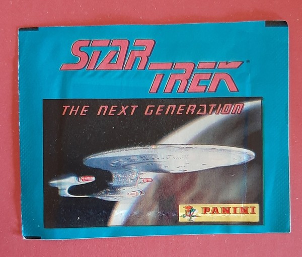 PANINI SEALED PACK STAR TREK THE NEXT GENERATION 1987 POCHETTE BUSTINA TÜTE SOBR