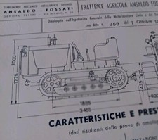 Original Approval Certificate Ansaldo Fossati FB6 C Crawler 1956