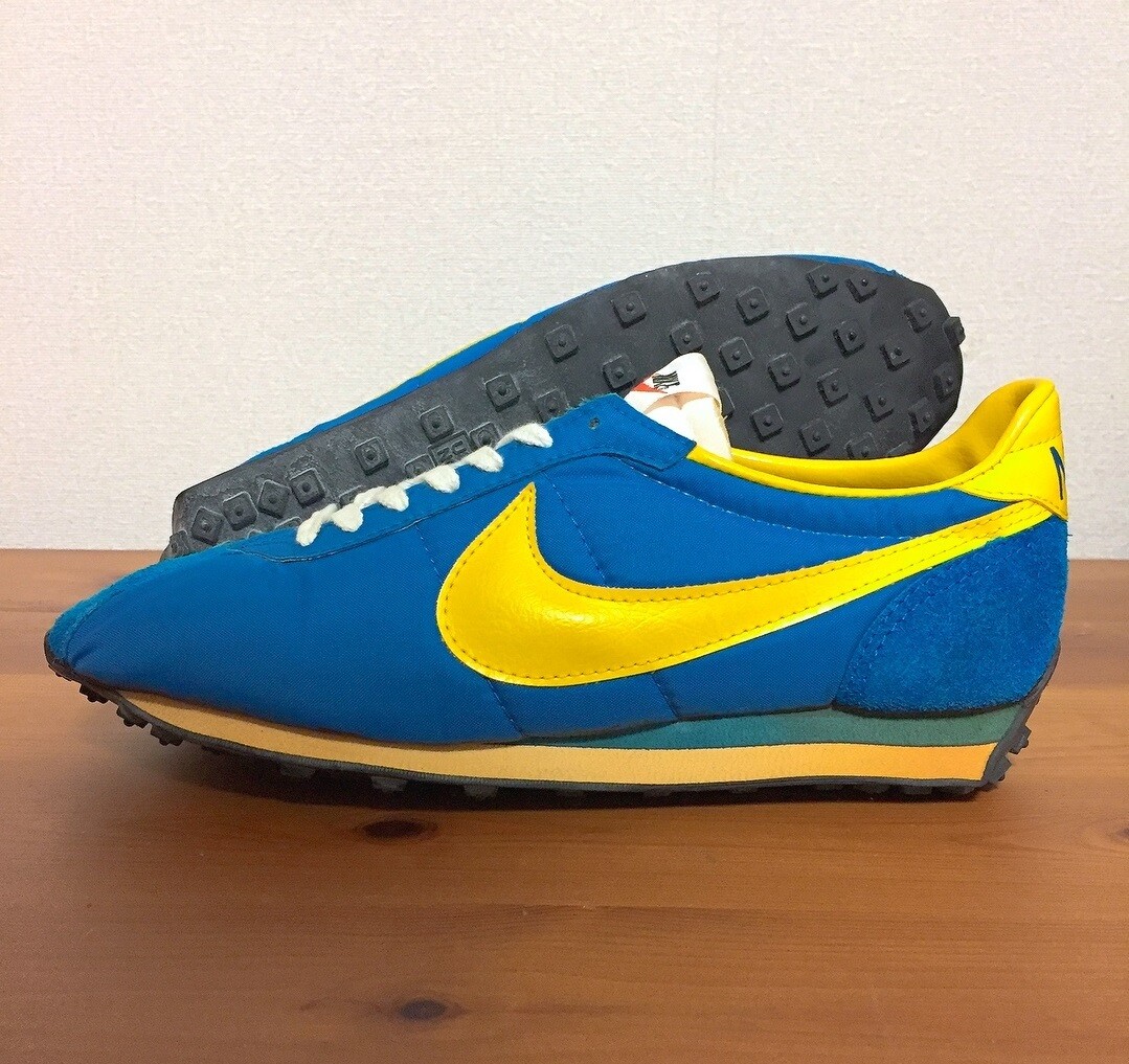 NIKE WAFFLE TRAINER Blue x Yellow Men's 