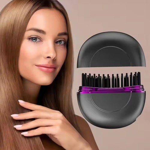 Mini Electric Hair Beard Straightener 3 Gear Hot Styling Comb Fast Heated Brush - Picture 2 of 14