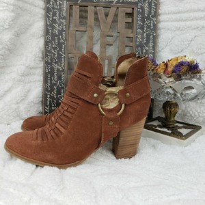 burnt orange booties