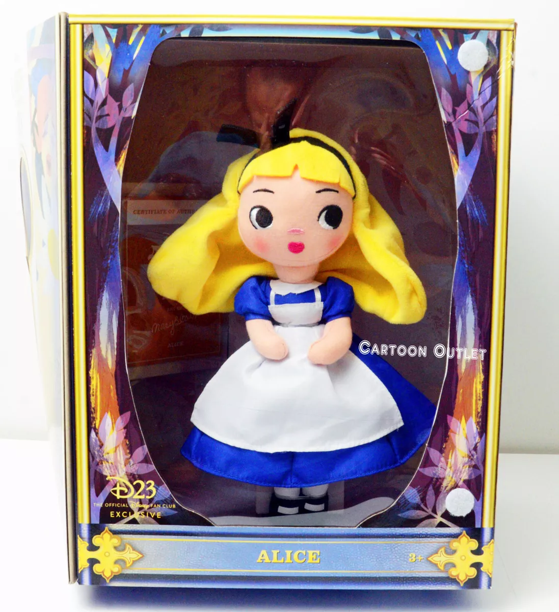 Disney Alice in Wonderland Plush Doll Limited D23 70th Anniversary New