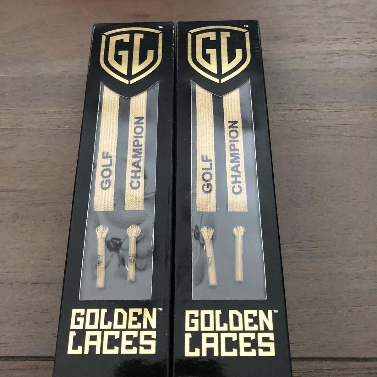 Golden Laces Golf Champion Gold Shoelaces 5 6 Eyelets 45