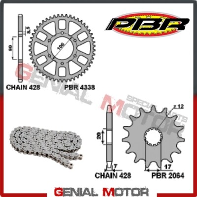 EK573 Chain and Sprockets Kit 12 / 56 / 428 PBR HM CRE 1995 > 2000 ...