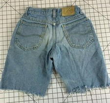 Vintage 60s 70s Cut Off Denim Jean Shorts Distressed Worn Grunge Surf Skate 27