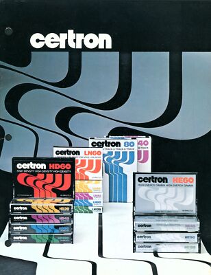 1974 Certron Cassette Tapes Glossy Dealer Ad Deck Stereo HiFi High Energy Gamma