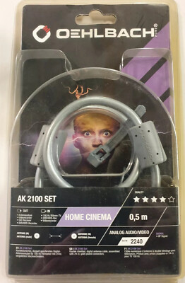 Oehlbach! AK 2100 SET silber 0,5m (2240) männlich/weiblich Antennenkabel##
