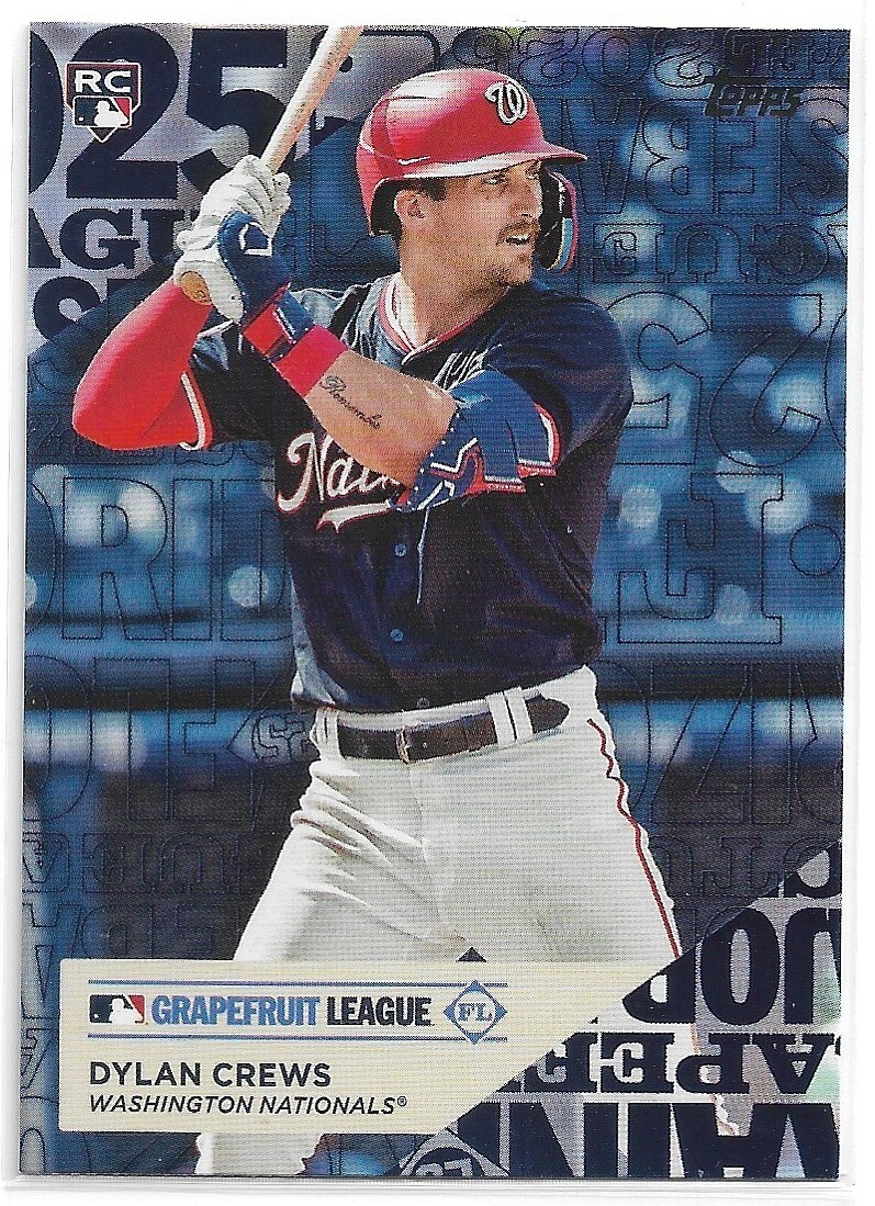 2025 Topps Series 1 Training Grounds #TG-20 Dylan Crews RC Washington Nationals