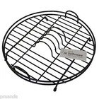 Delfinware Black Plastic Coated Circular/Round Dish Plate Drainer Rack