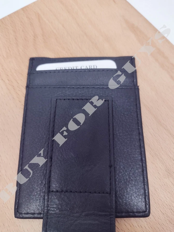 Cartera con clip para dinero de cuero negro Washington Redskins - magnética - billetera NFL para hombre Foto 3 de 4