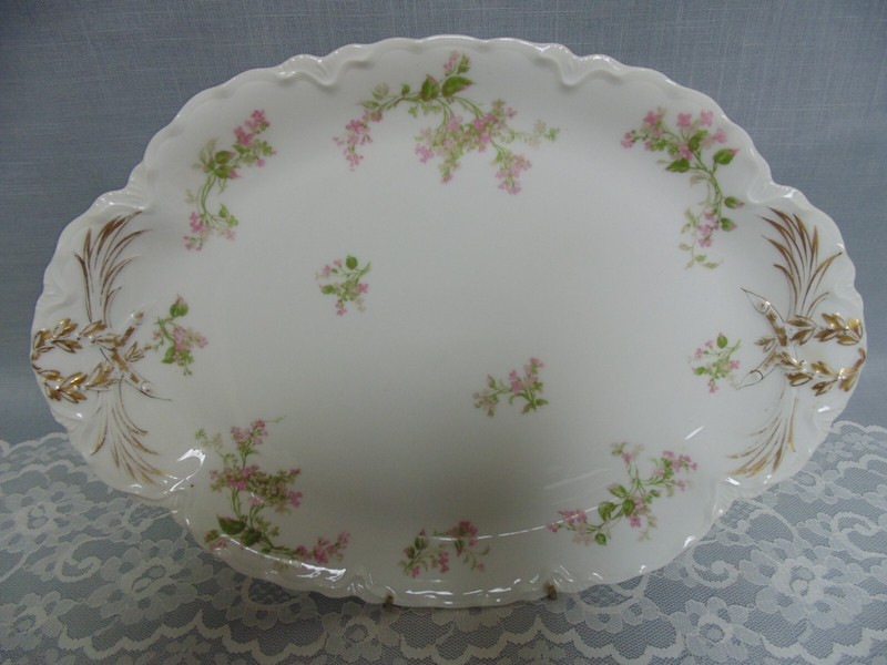 Haviland Limoges 13 ' Platter Schleiger 444A Ranson Lilac Green Floral