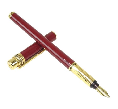 Cartier Mini Diabolo Black Composite PT Fountain Pen F (Excellent