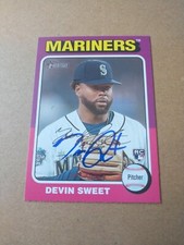 Devin Sweet Signed Autograph 2024 Topps Heritage #242 Seattle Mariners