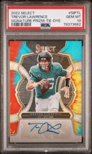 TREVOR LAWRENCE PSA 10 2022 PANINI SELECT TIE DYE PRIZM AUTO /25 Pop 3