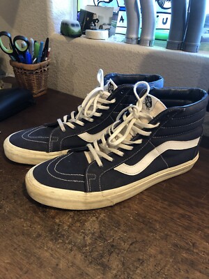 VANS OFF THE WALL Men' Skater Core High Top Suede Canvas Sneakers BLUE SZ 13