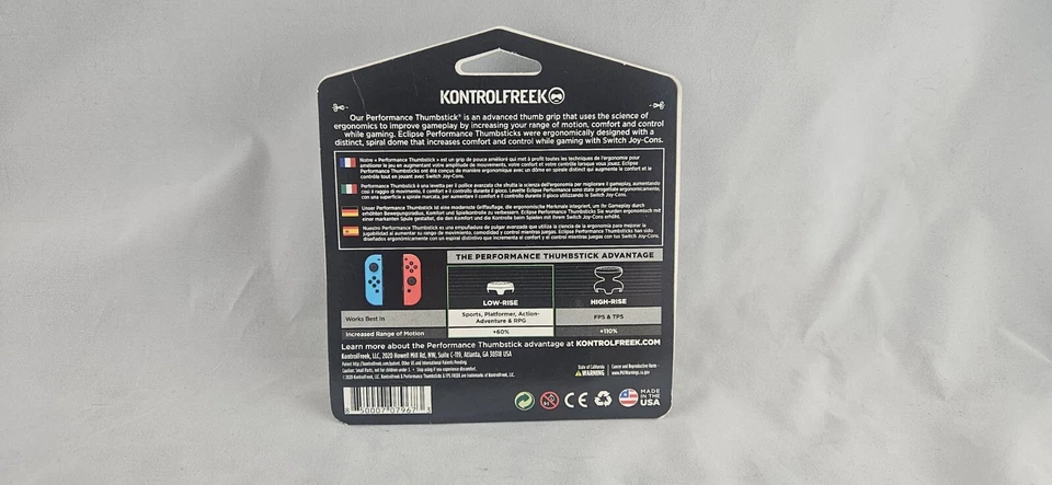 Kontrol Freek Switch Joy Con Controller Performance Grip Eclipse Black (2pc) NEW - Image 2 of 2