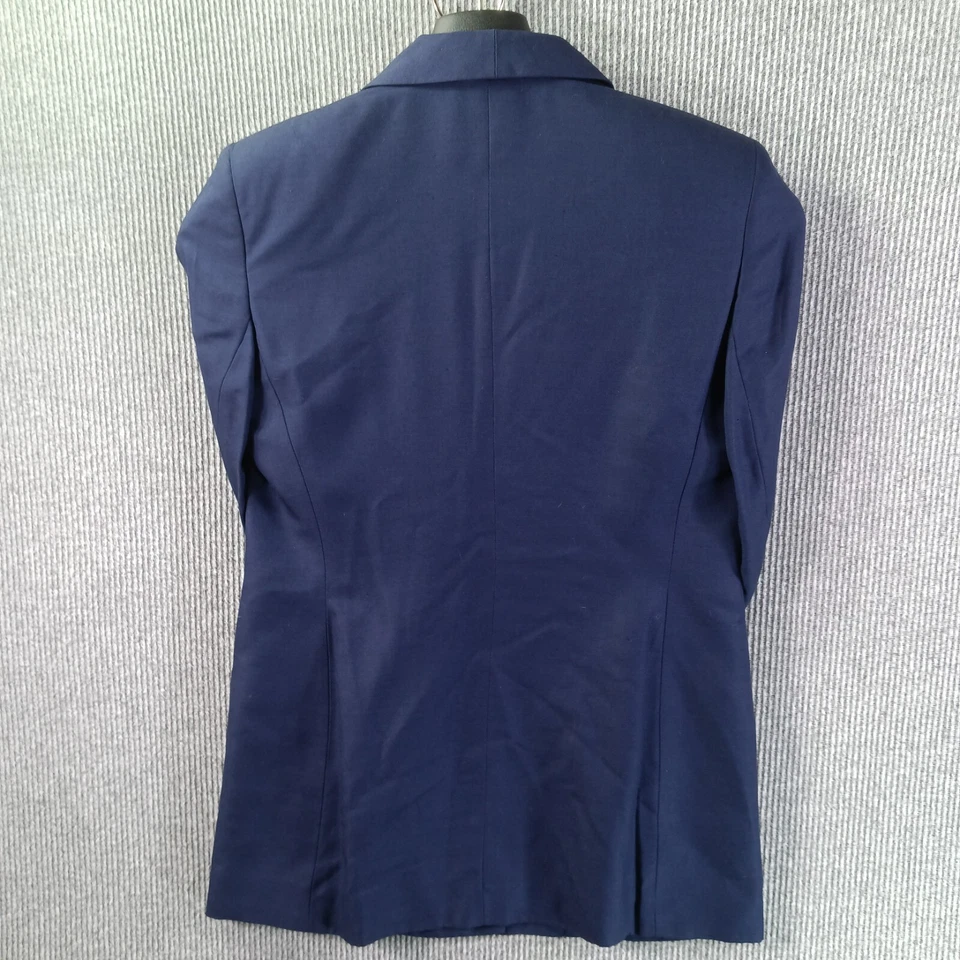 Saville Petite Falda Traje Mujer 6P Azul Marino 2 Botones Almohadillas para el Hombro Bolsillos Foto 3 de 4