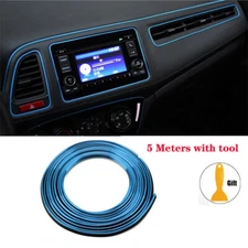 Car Interior Moulding Trim 3D Film Exterior Decoration Molding Blue Strip Line