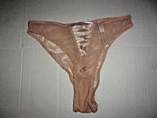 Victoria's Secret Dream Angels Brazilian Beige - Satin Lace Up S