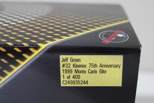 JEFF GREEN 1999 ELITE #32 KLEENEX 75TH ANNIVERSARY CHEVY /400 MADE MEGA XRARE! - Picture 12 of 12