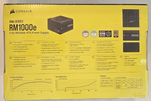Corsair RM1000e Fully Modular Low-Noise ATX Power Supply CP-9020264-NA BRAND NEW - Photo 2/2