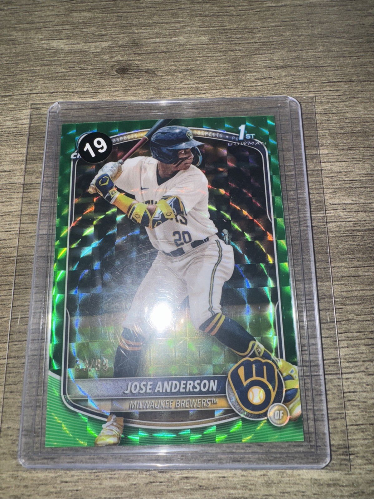 JOSE ANDERSON 2025 Bowman Chrome #BCP-193 Brewers Green Geometric Refractor /99