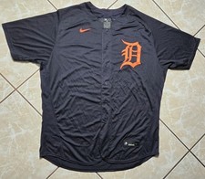 NEW Nike Authentic Detroit Tigers Blue On Field Elite Vapor MLB Jersey Mens 3XL
