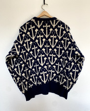 Vintage Lord Jeff Wool Knit Fisherman Sweater Crew Neck Medium Made in USA