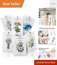 Scented Sachets - Effective Odor Elimination in 12 Packs of 6 Scents